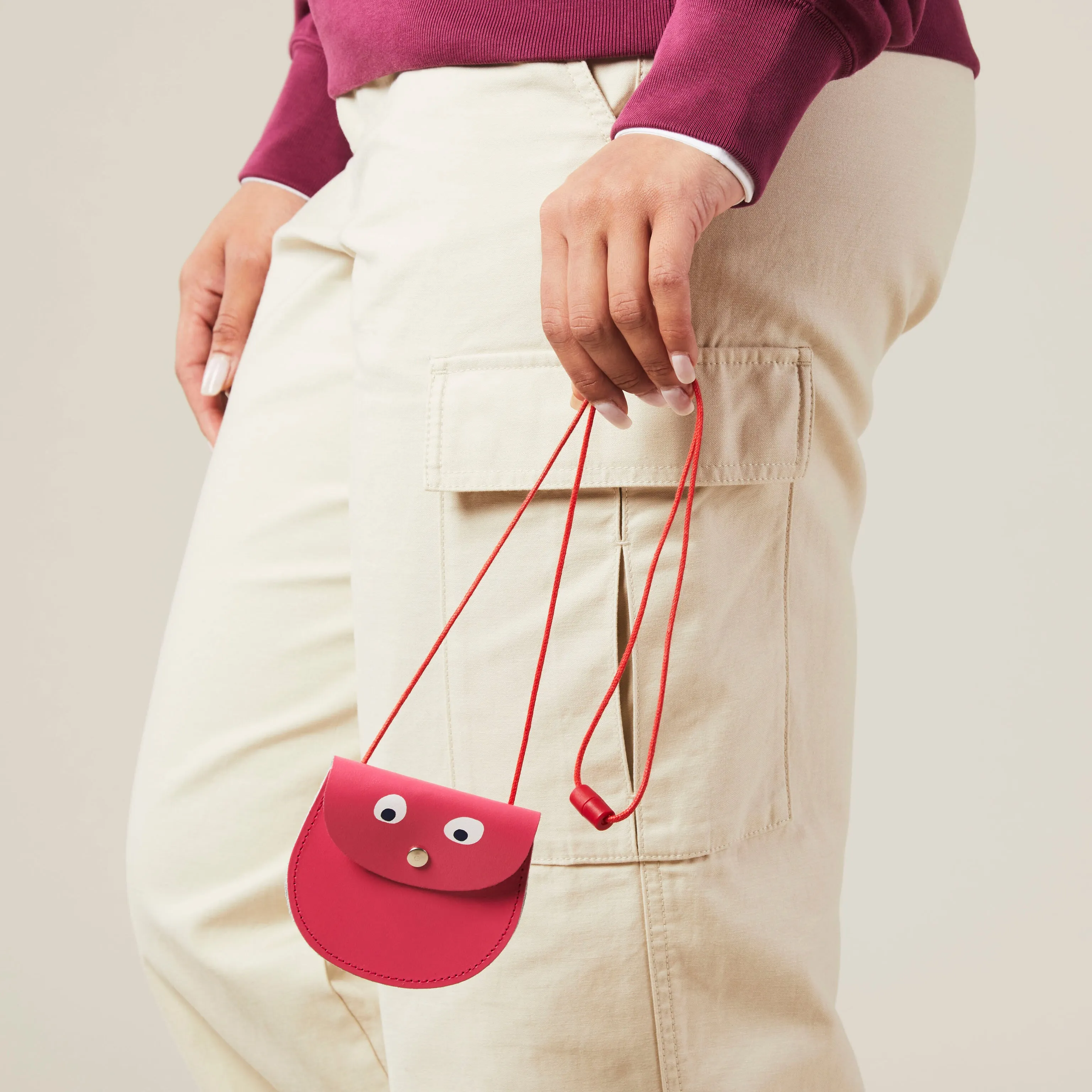 Googly Eye Money Purse - Magenta