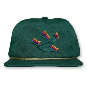 Goose Rope Hat / Emerald Ripstop Nylon with Hunter Goose