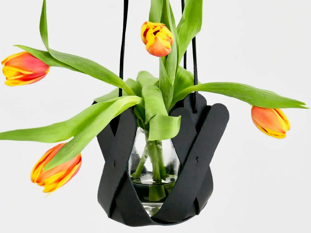 Hanging Petal Planter - Black