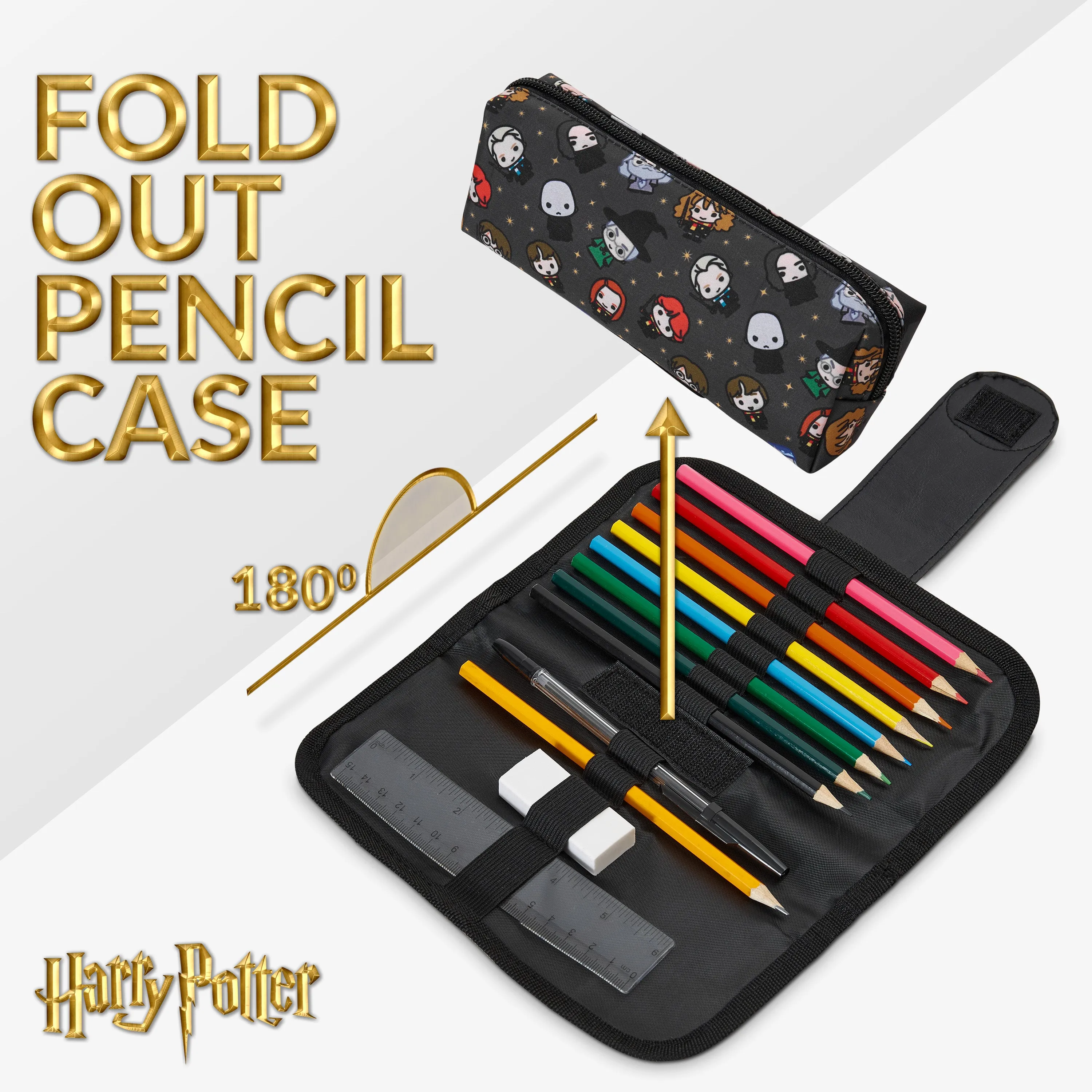 Harry Potter Pencil Case, Kids Pencil Case with Stationery Included