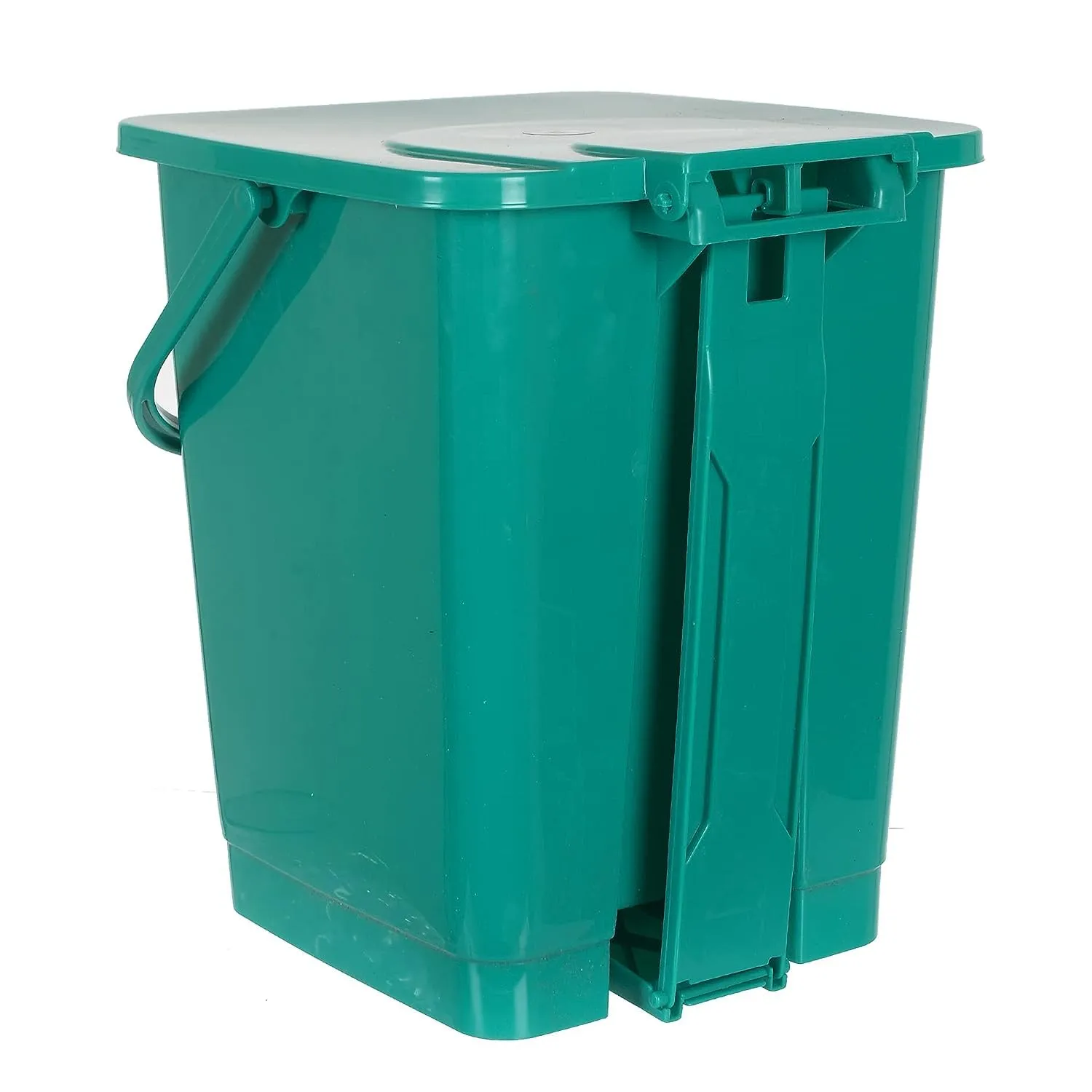 Heart Home Plastic Dustbin With Swing Lid, 12 Ltr. (Green)
