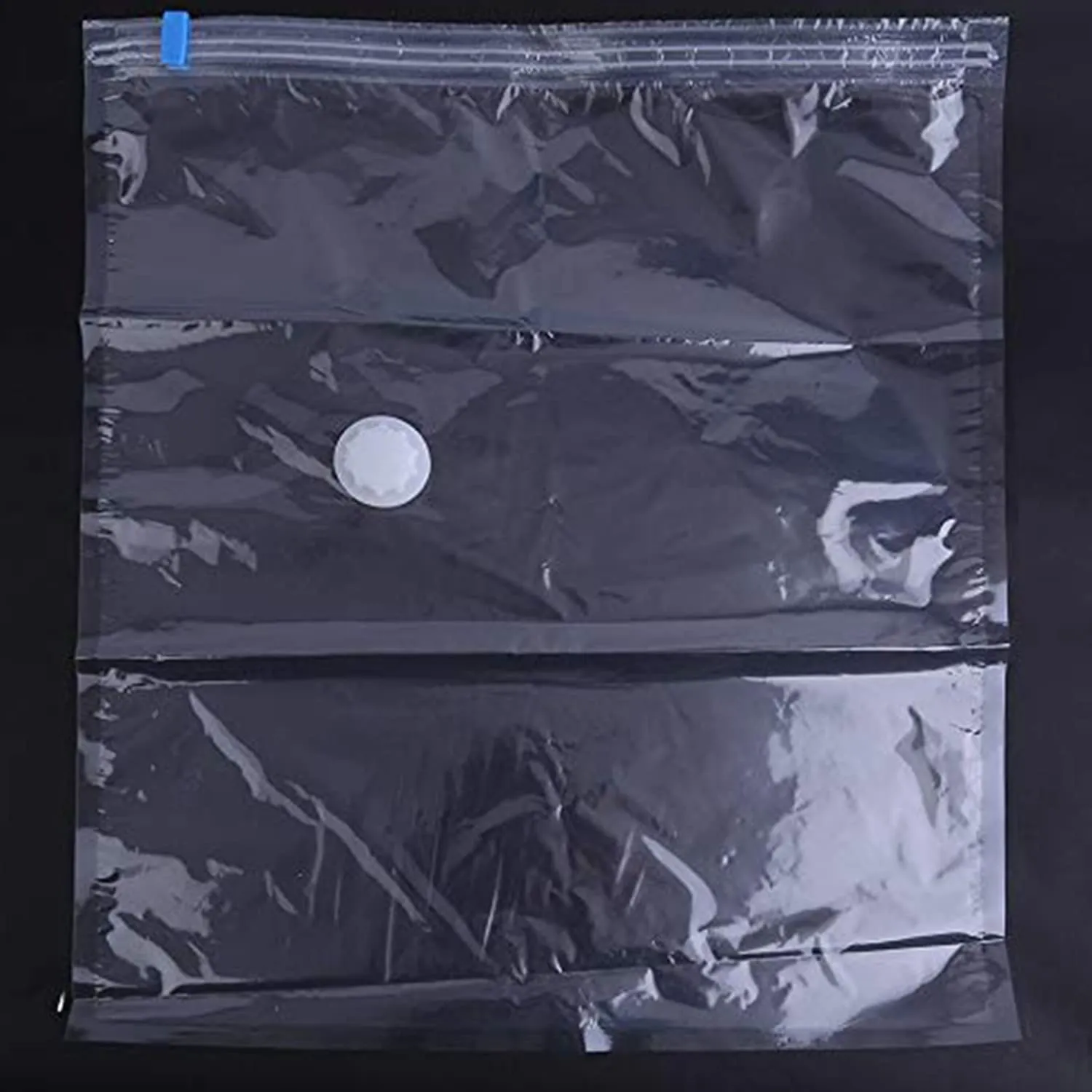 Heart Home Vacuum Storage Bags|Space Saver Bags|Travel Vacuum Storage Seal Bags for Comforters Blankets Clothes Pillows With Hand Pump,70x100 cm,Pack of 6 (Transparent)