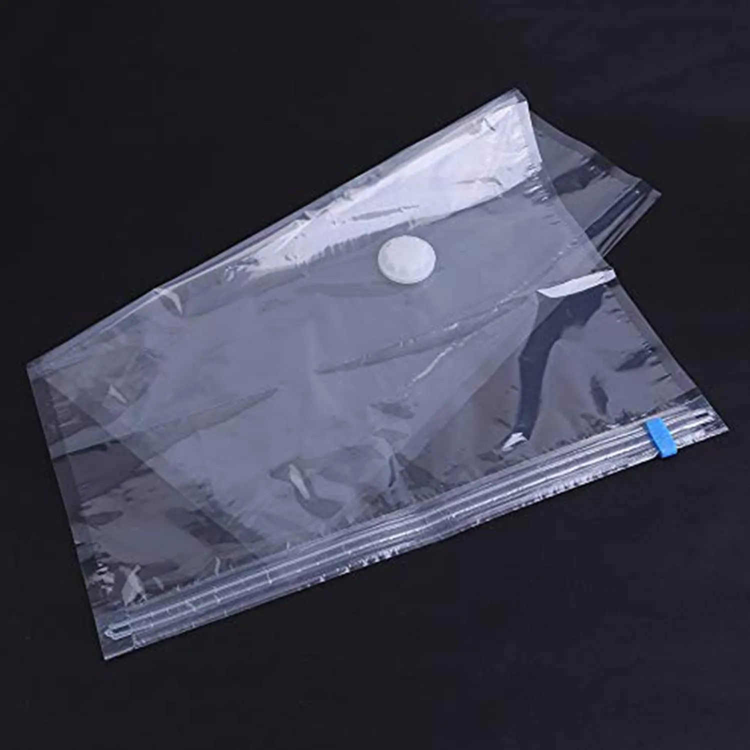 Heart Home Vacuum Storage Bags|Space Saver Bags|Travel Vacuum Storage Seal Bags for Comforters Blankets Clothes Pillows With Hand Pump,70x100 cm,Pack of 6 (Transparent)