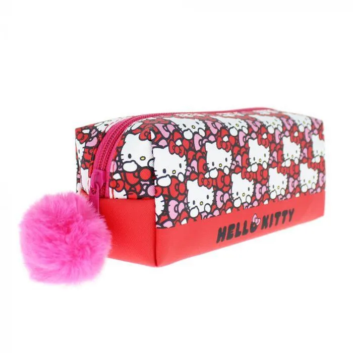 Hello Kitty Pencil Case With Pom Pom