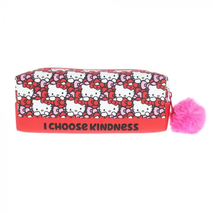 Hello Kitty Pencil Case With Pom Pom