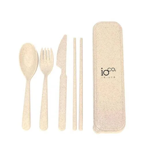 ioCO. - Wheat Straw Fibre Cutlery Set - Natural