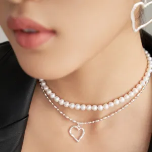 Irregular Heart Pendant Necklace: Artistic Asymmetry