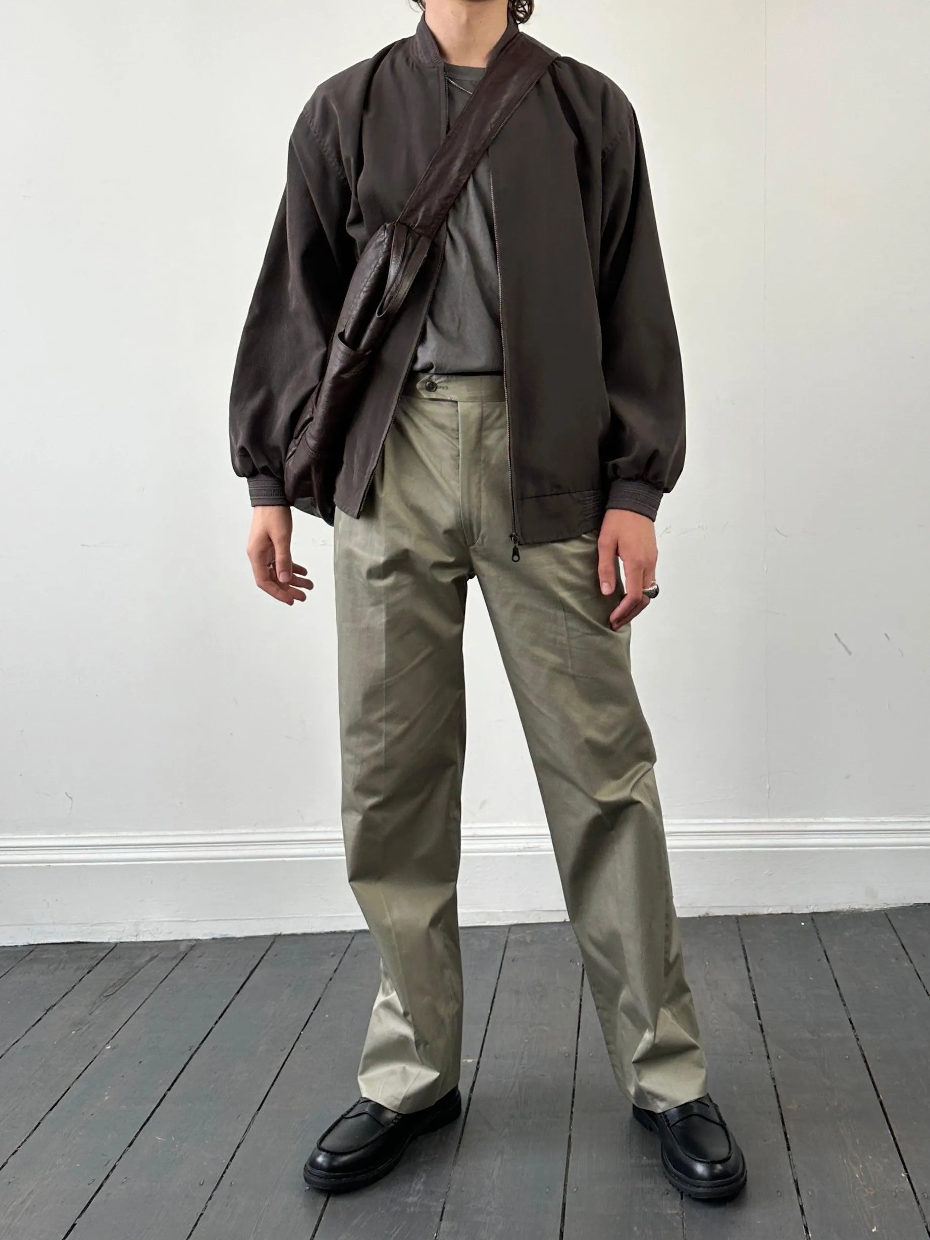 Italian Vintage Pure Cotton Straight Leg Trousers - W30