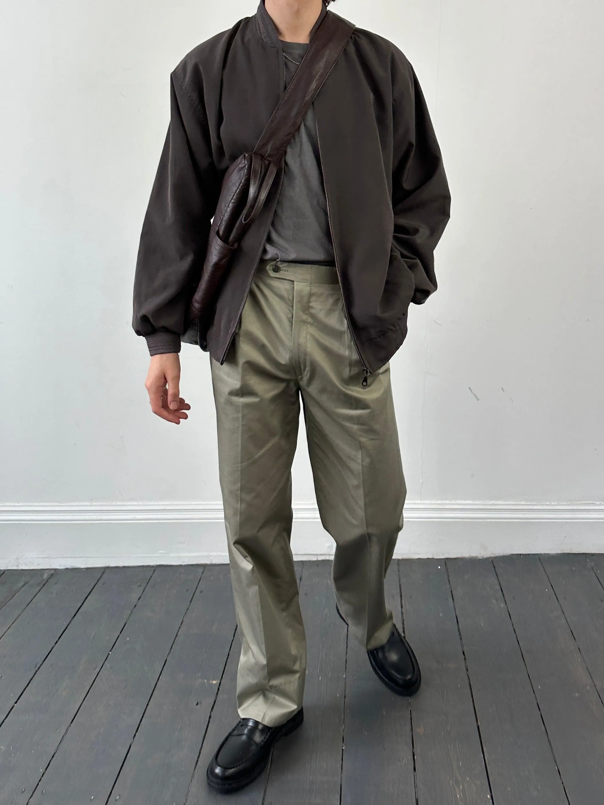 Italian Vintage Pure Cotton Straight Leg Trousers - W30