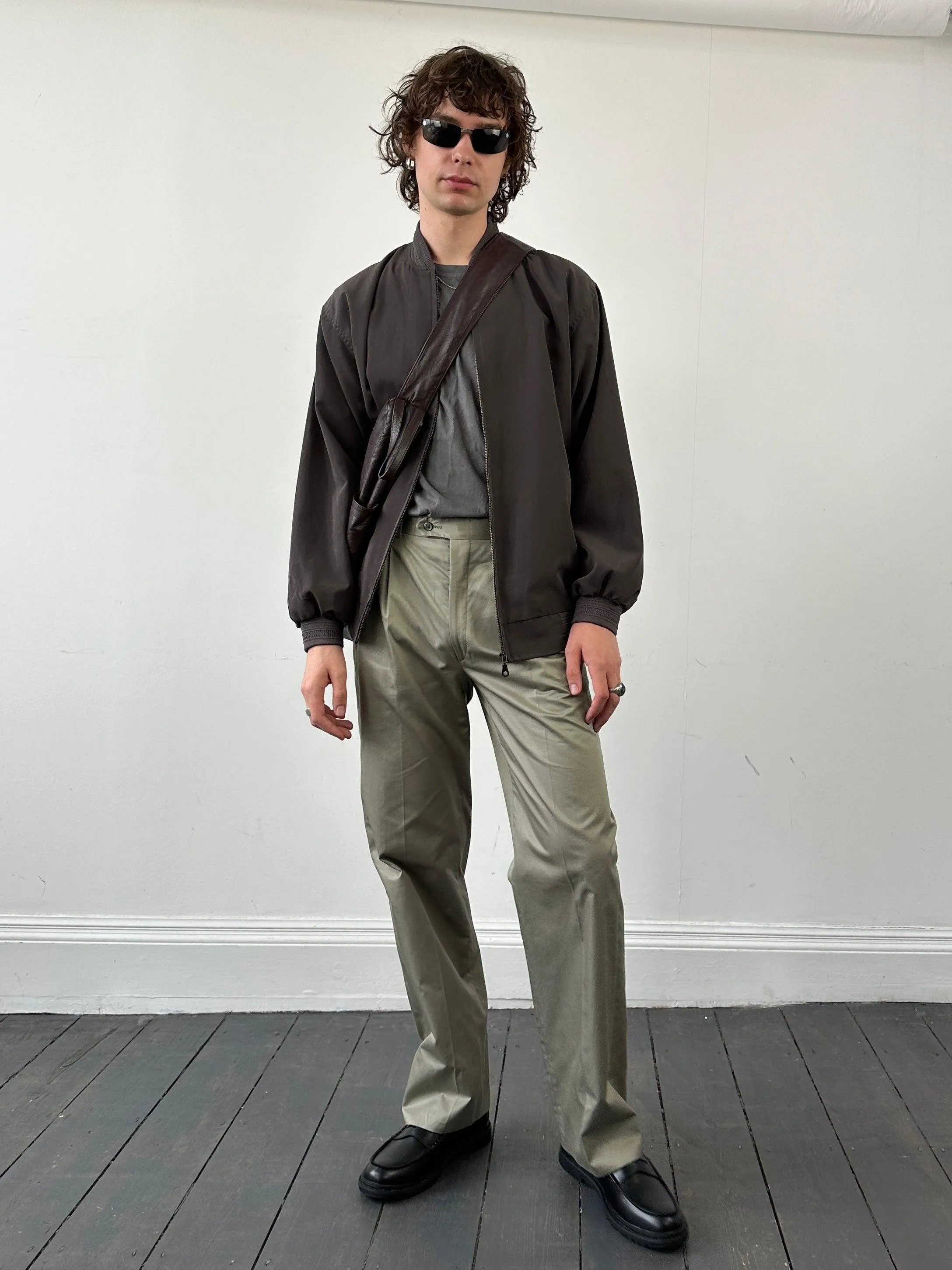 Italian Vintage Pure Cotton Straight Leg Trousers - W30