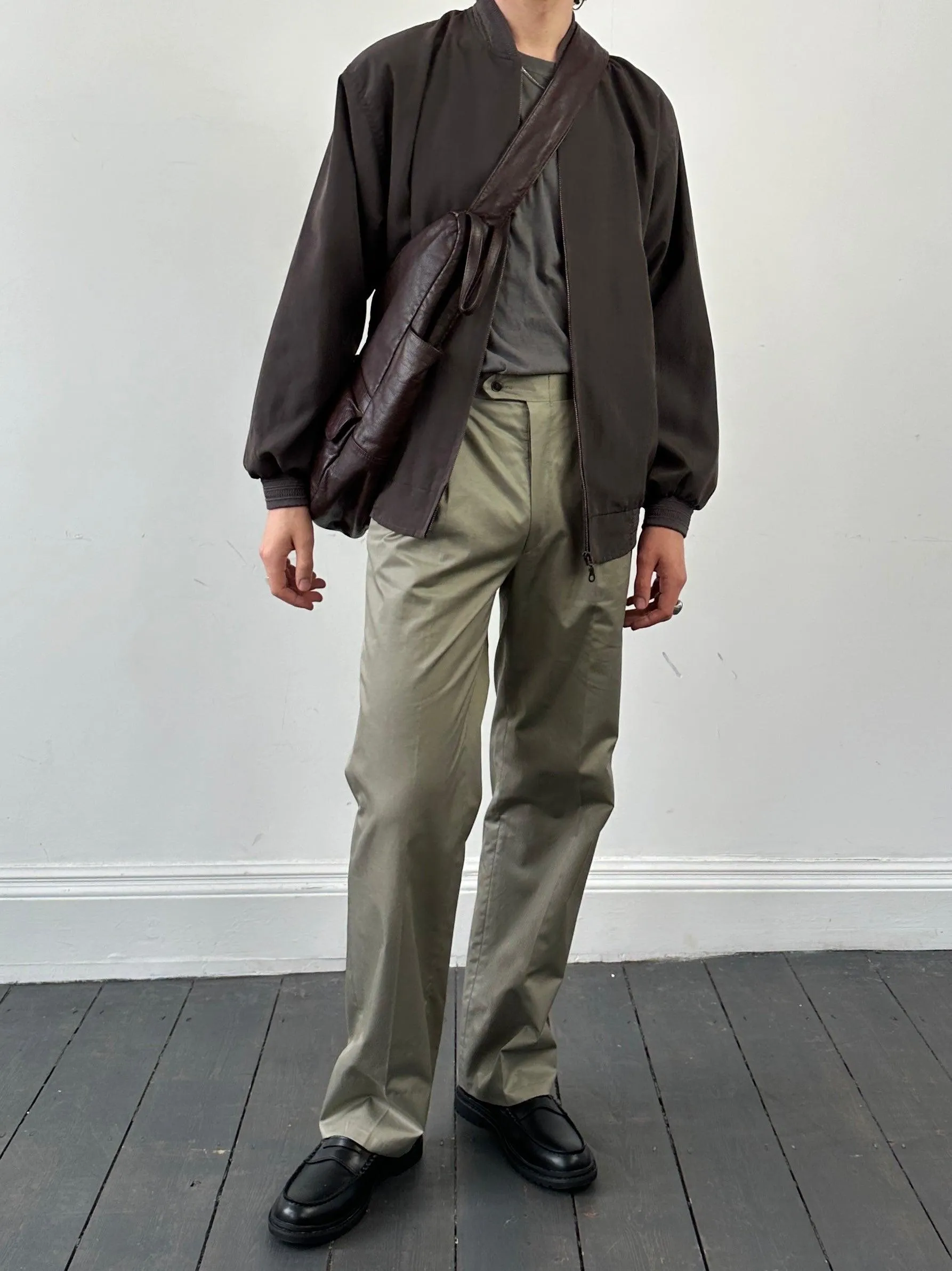 Italian Vintage Pure Cotton Straight Leg Trousers - W30