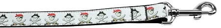 Jolly Roger Nylon Dog Leash 3-8 Inch Wide 4ft Long