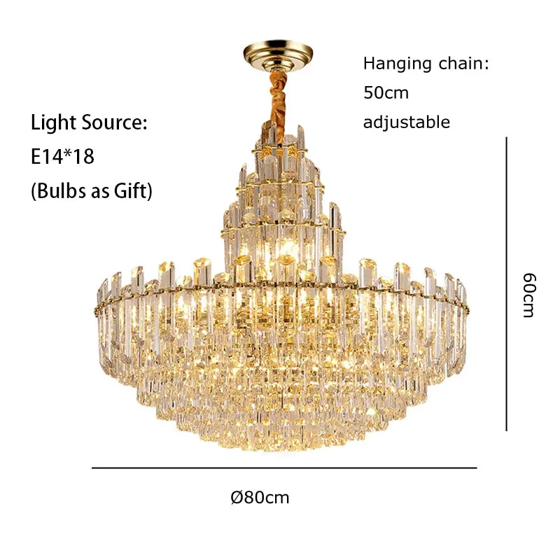 Jomnore Maison Artistic LED Luxury Crystal Chandelier