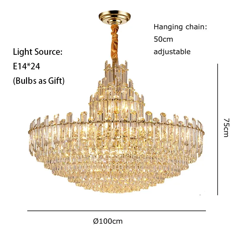 Jomnore Maison Artistic LED Luxury Crystal Chandelier