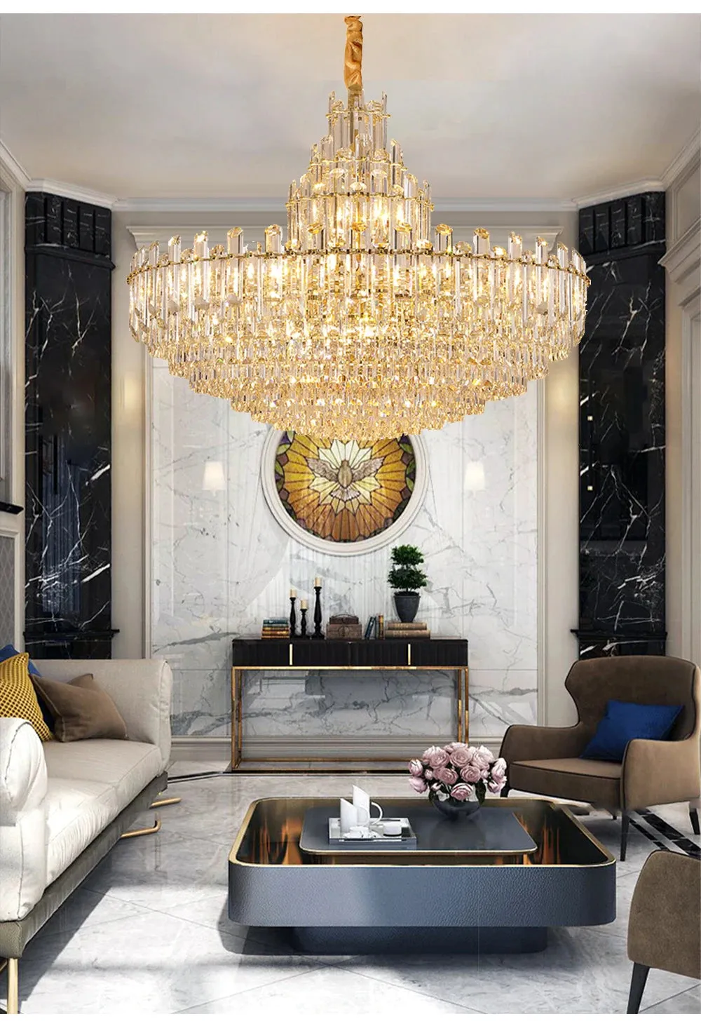 Jomnore Maison Artistic LED Luxury Crystal Chandelier