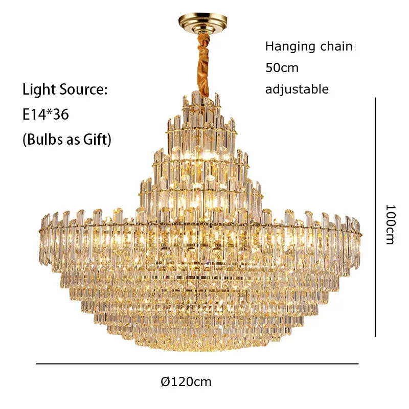 Jomnore Maison Artistic LED Luxury Crystal Chandelier