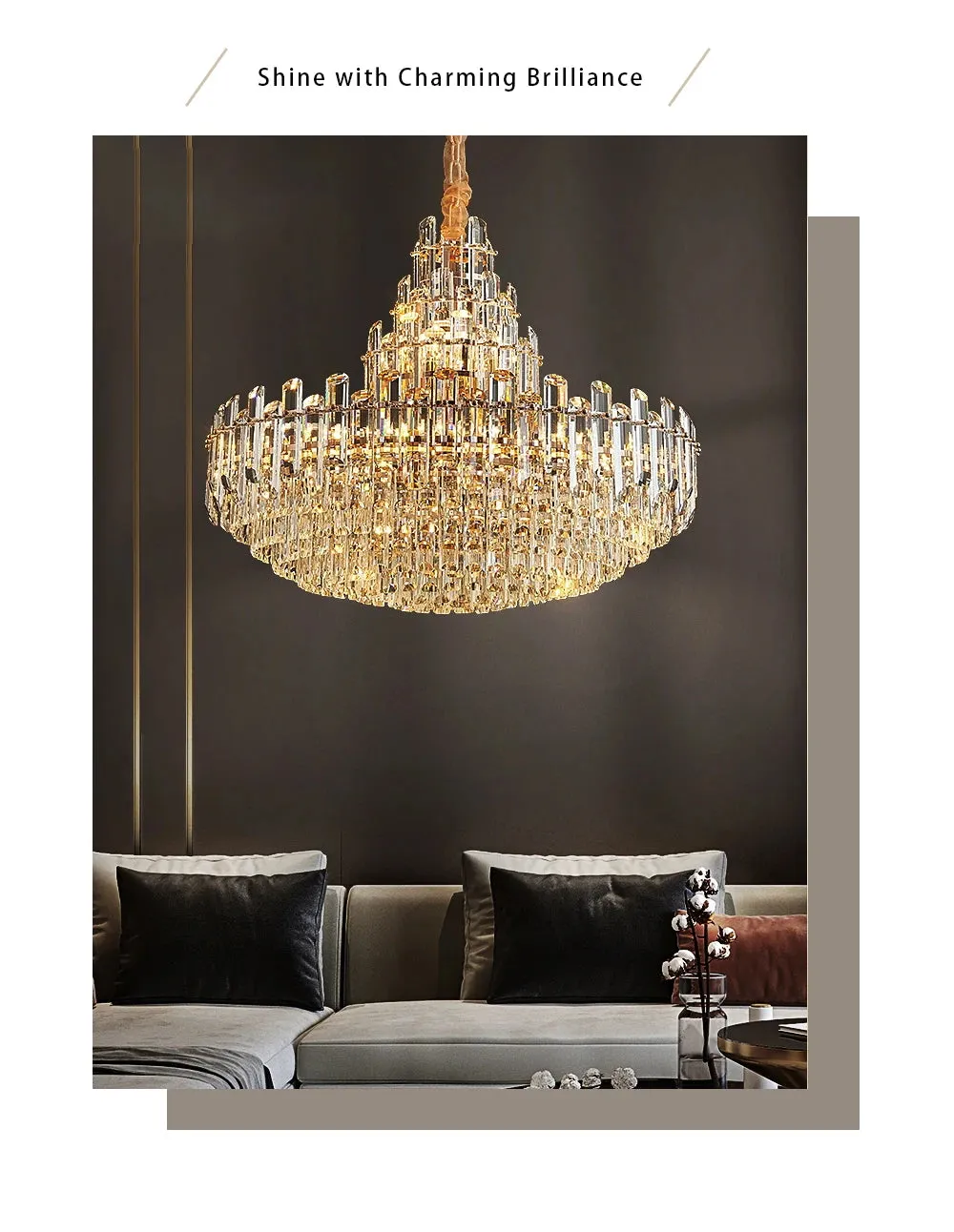 Jomnore Maison Artistic LED Luxury Crystal Chandelier