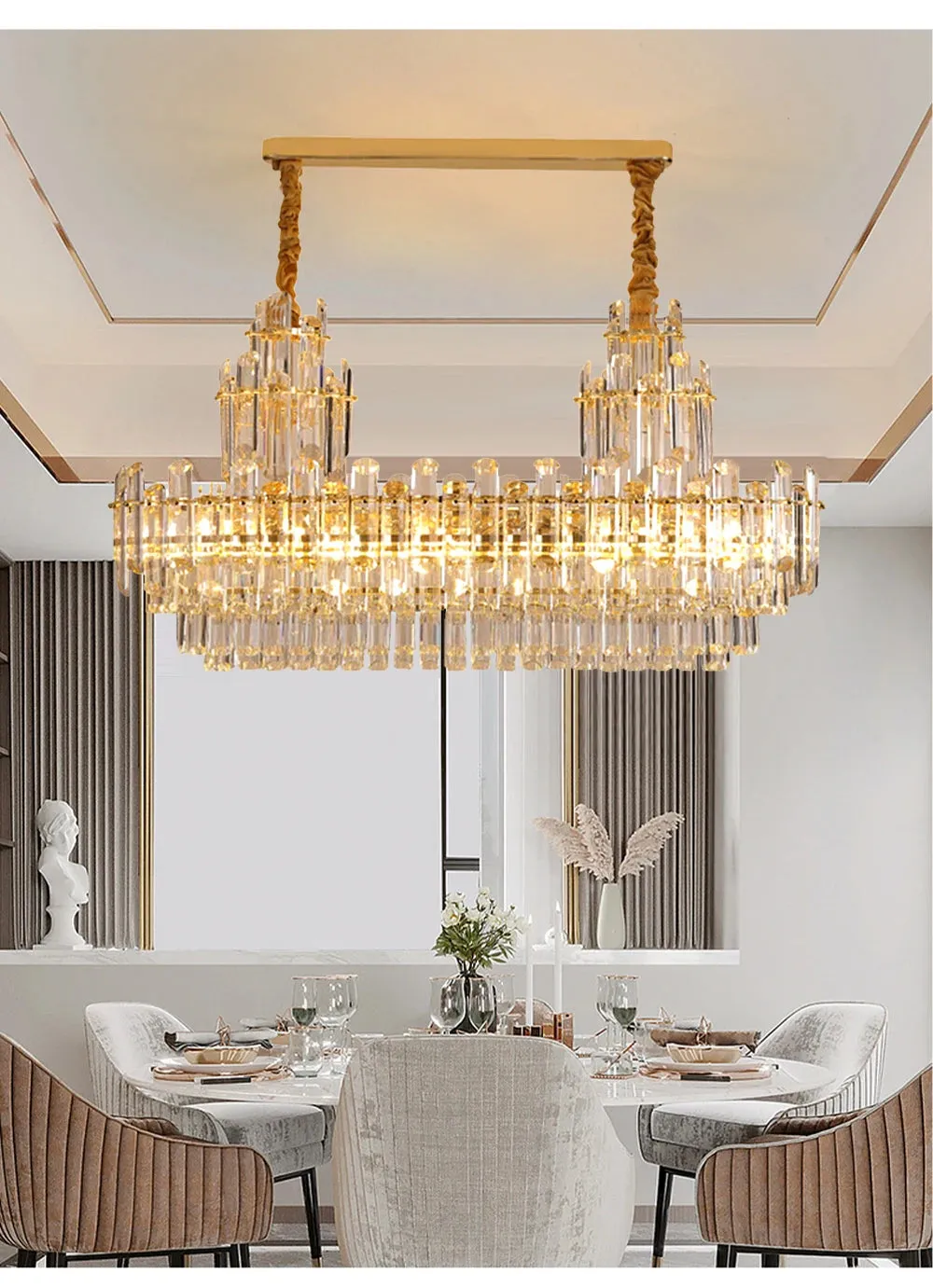 Jomnore Maison Artistic LED Luxury Crystal Chandelier