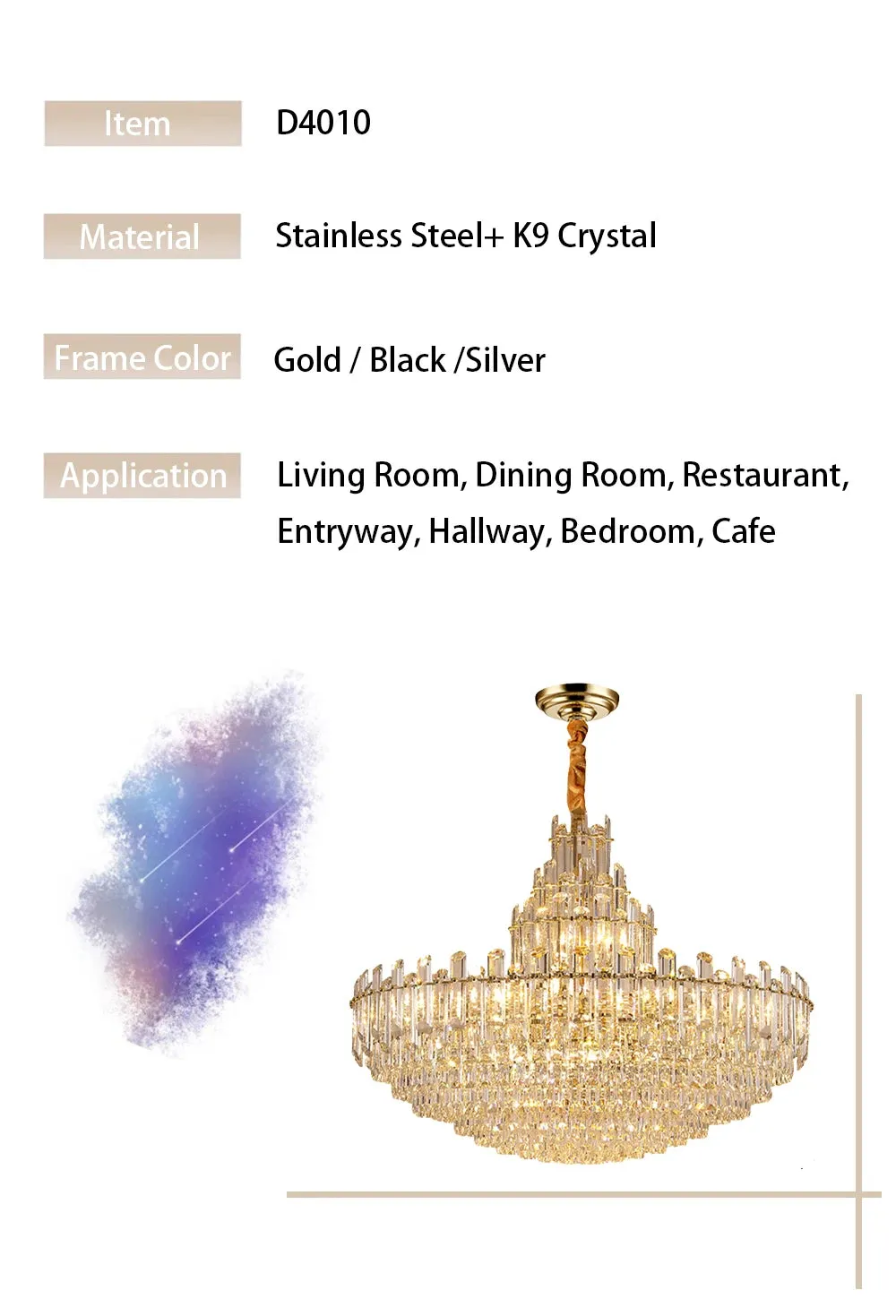 Jomnore Maison Artistic LED Luxury Crystal Chandelier