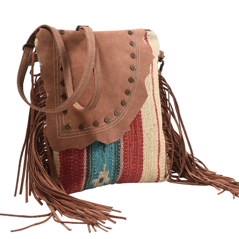 KB398 - KB398 -MESSENGER Leather and Upcycled Canvas Ladies Bag Standard KB398 - KB398