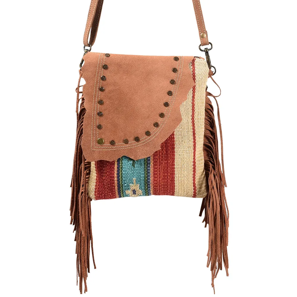 KB398 - KB398 -MESSENGER Leather and Upcycled Canvas Ladies Bag Standard KB398 - KB398