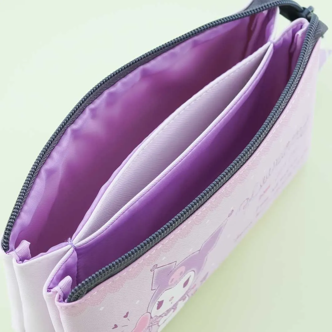 Kuromi Heart Sweets 3-Pocket Pencil Case