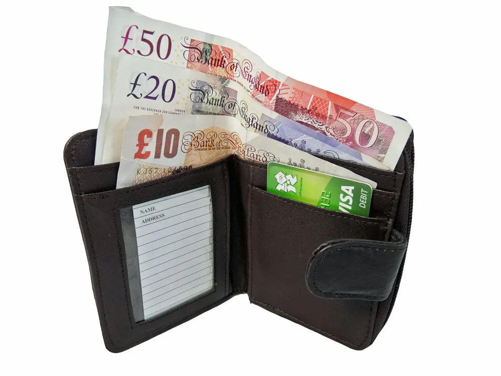 Ladies Leather Purse Notes Coins 6 Cards QL330