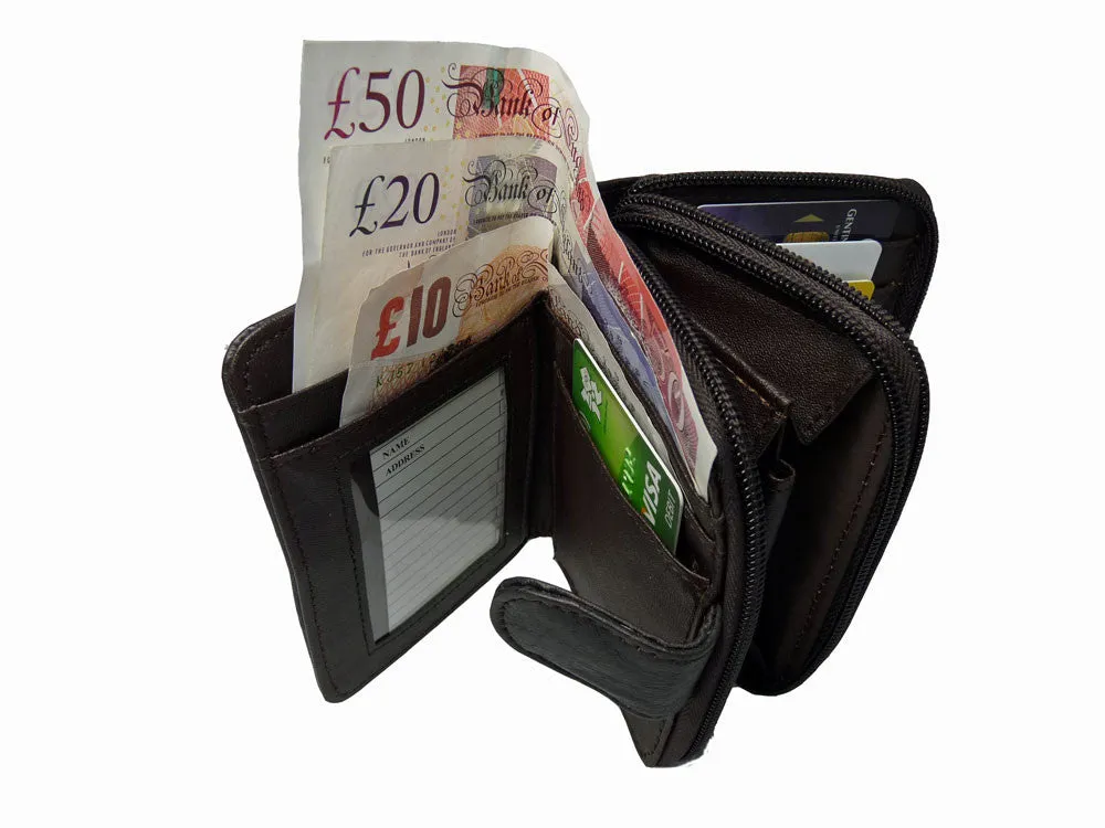 Ladies Leather Purse Notes Coins 6 Cards QL330