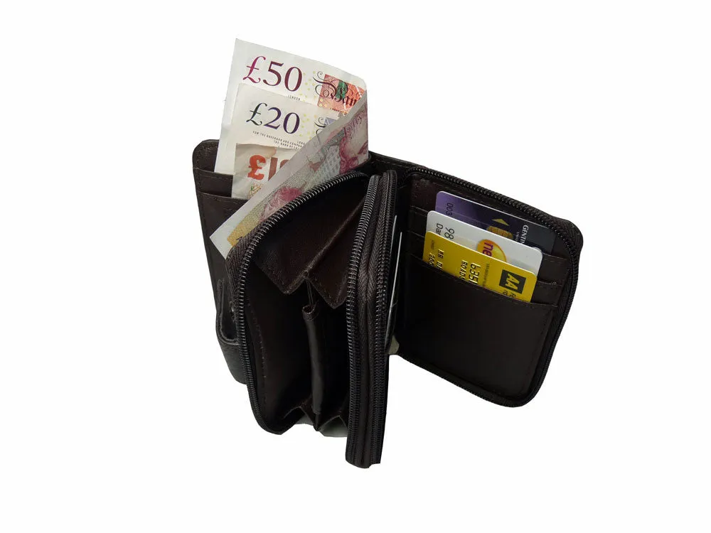 Ladies Leather Purse Notes Coins 6 Cards QL330