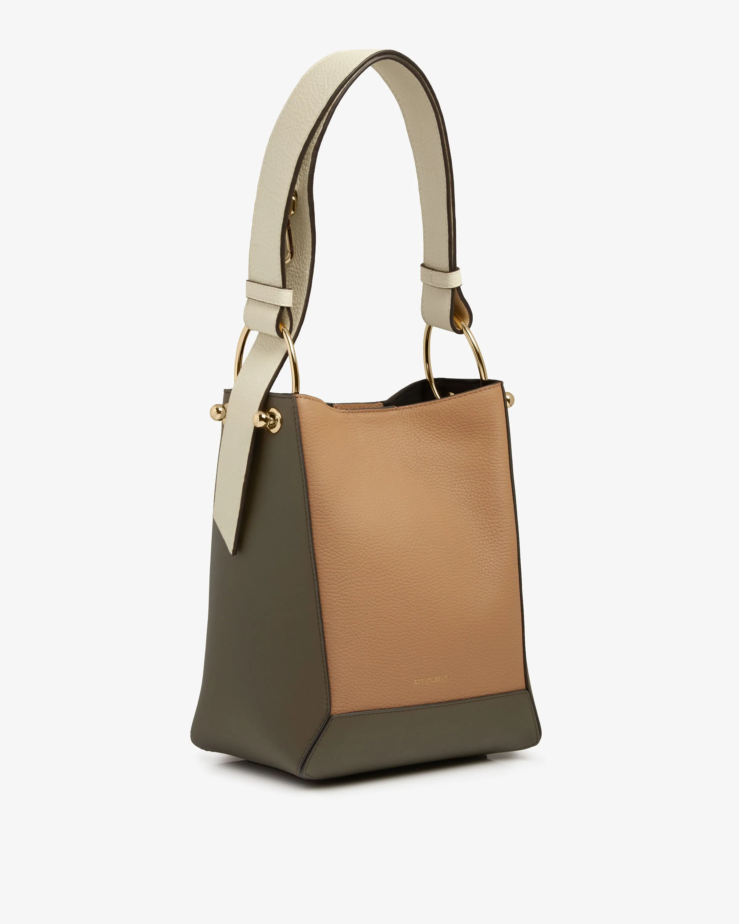 Lana Midi Bucket Bag - Khaki/Caramel/Diamond