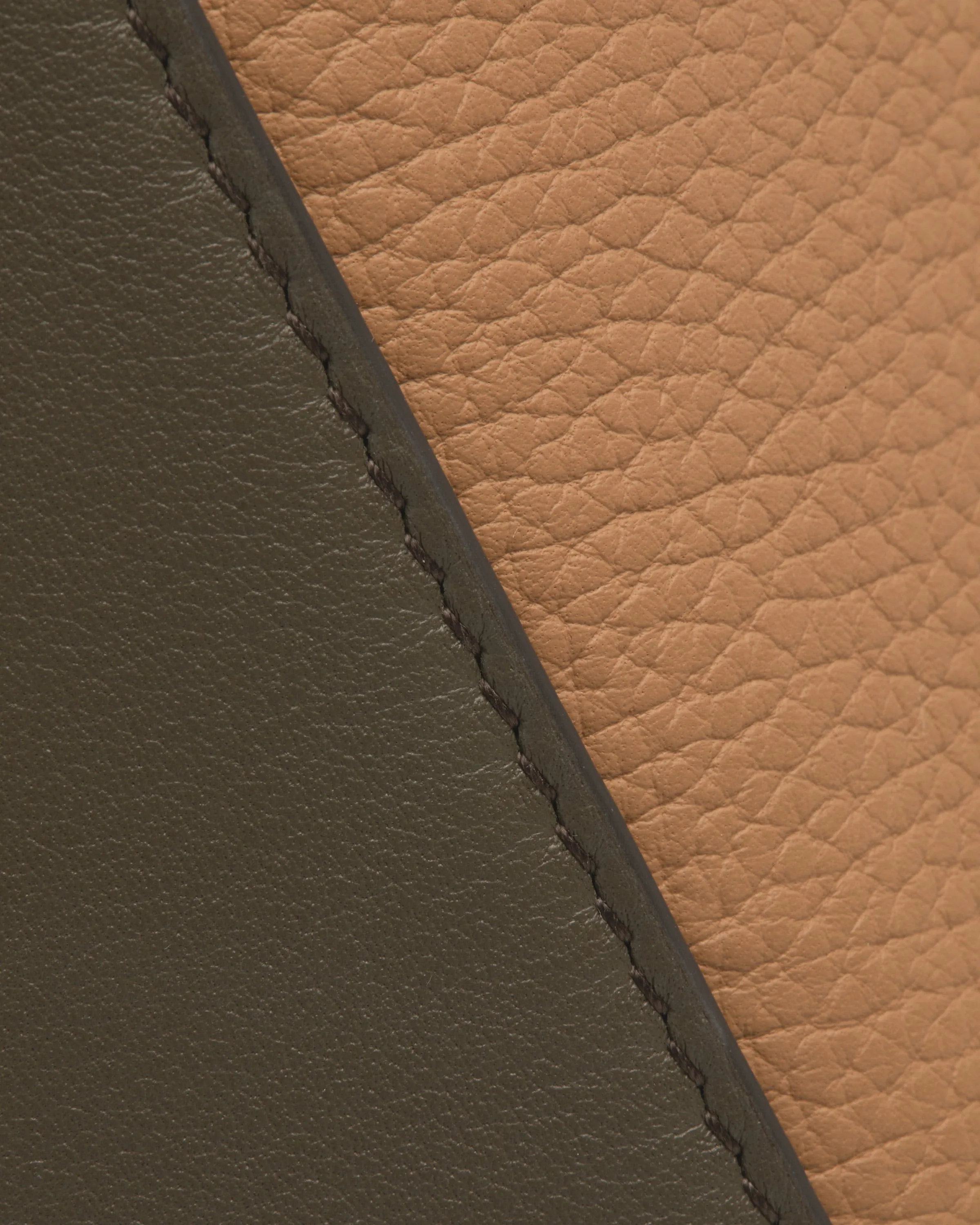 Lana Midi Bucket Bag - Khaki/Caramel/Diamond