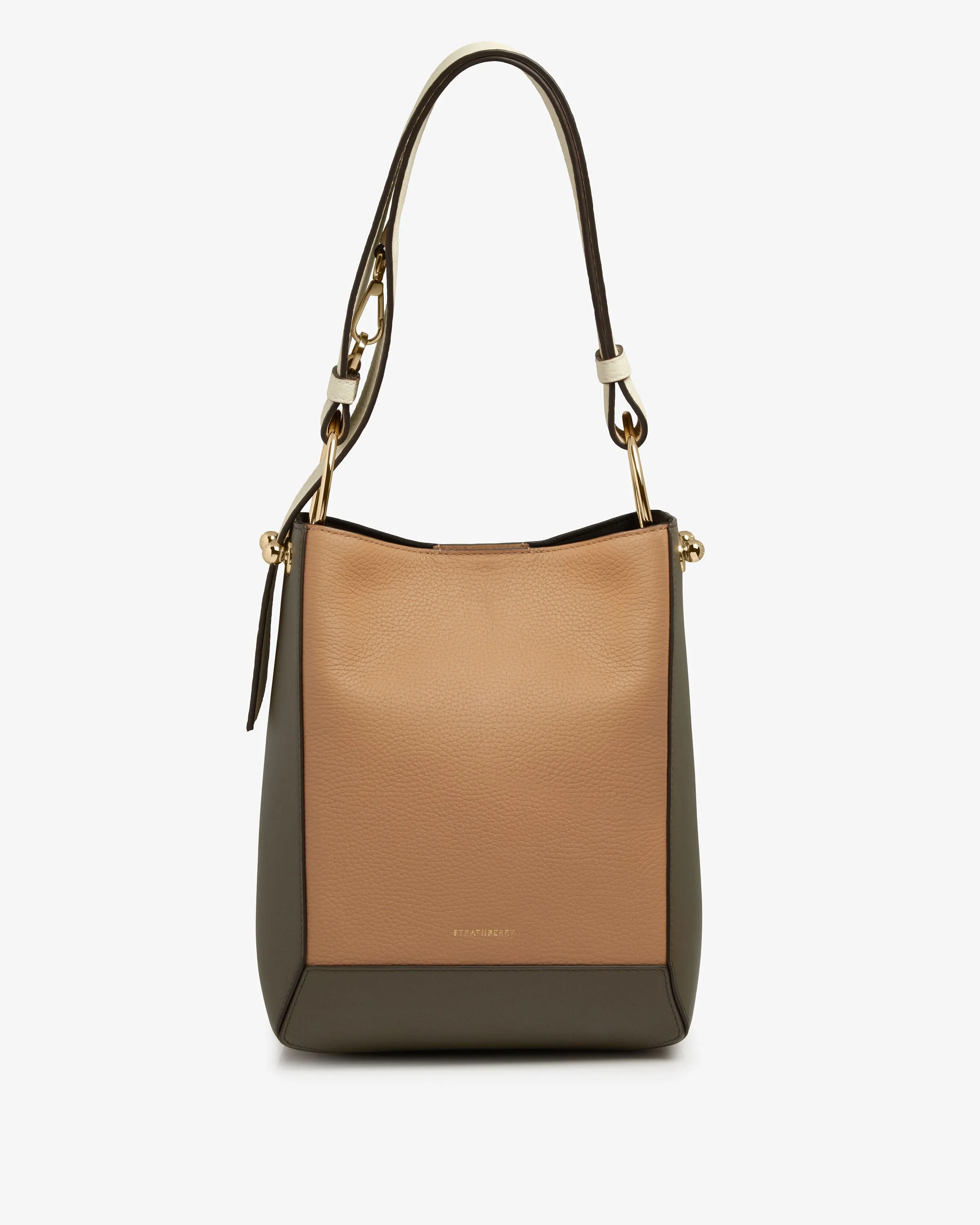 Lana Midi Bucket Bag - Khaki/Caramel/Diamond