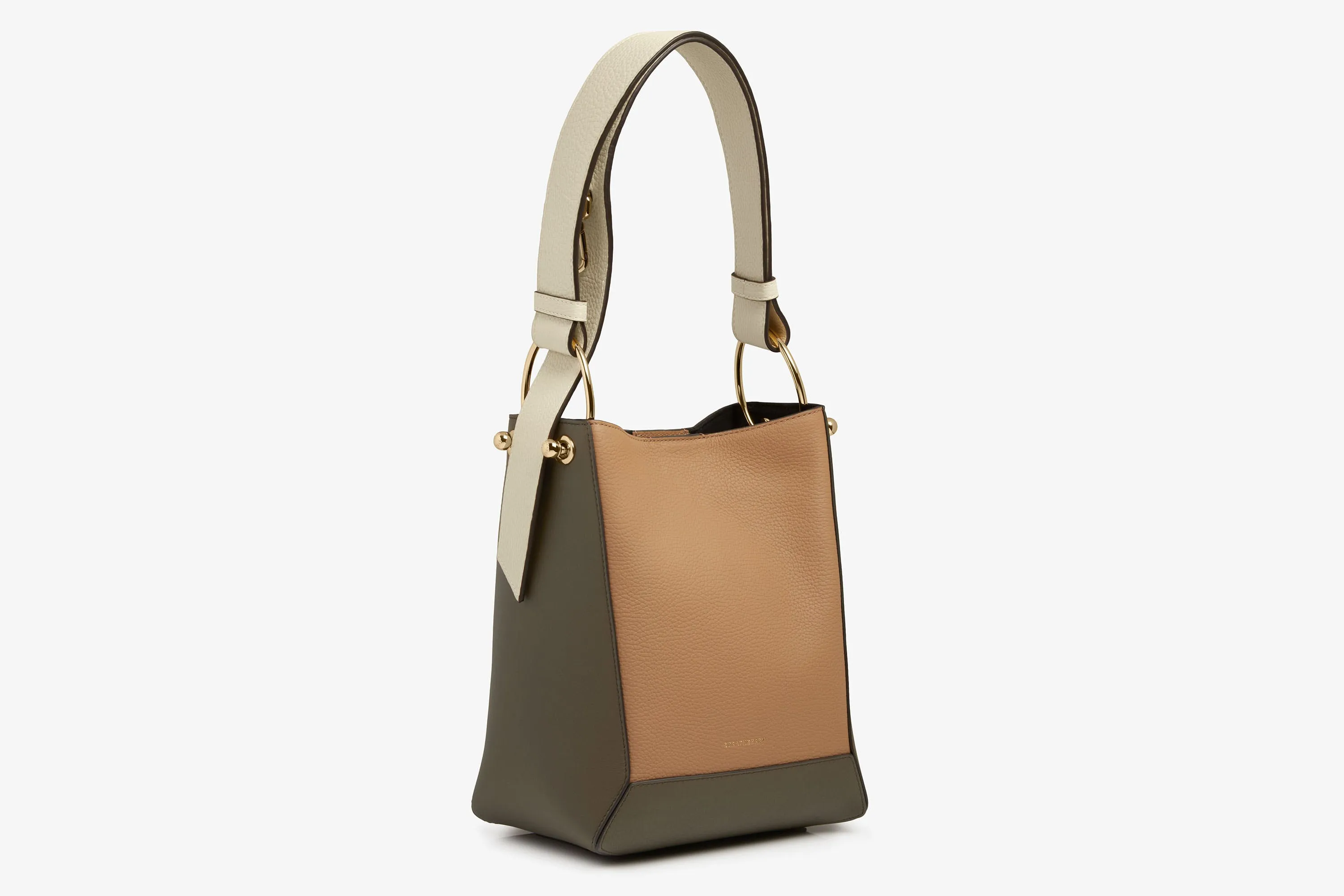 Lana Midi Bucket Bag - Khaki/Caramel/Diamond