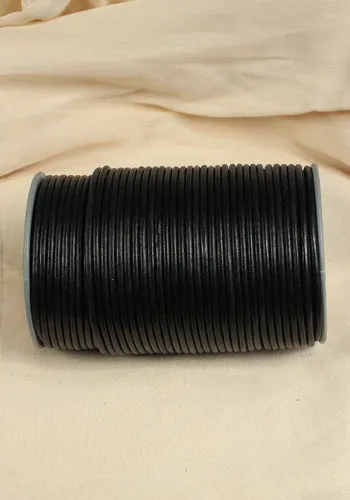 Leather Cord Creativa (2mm), 1m Black