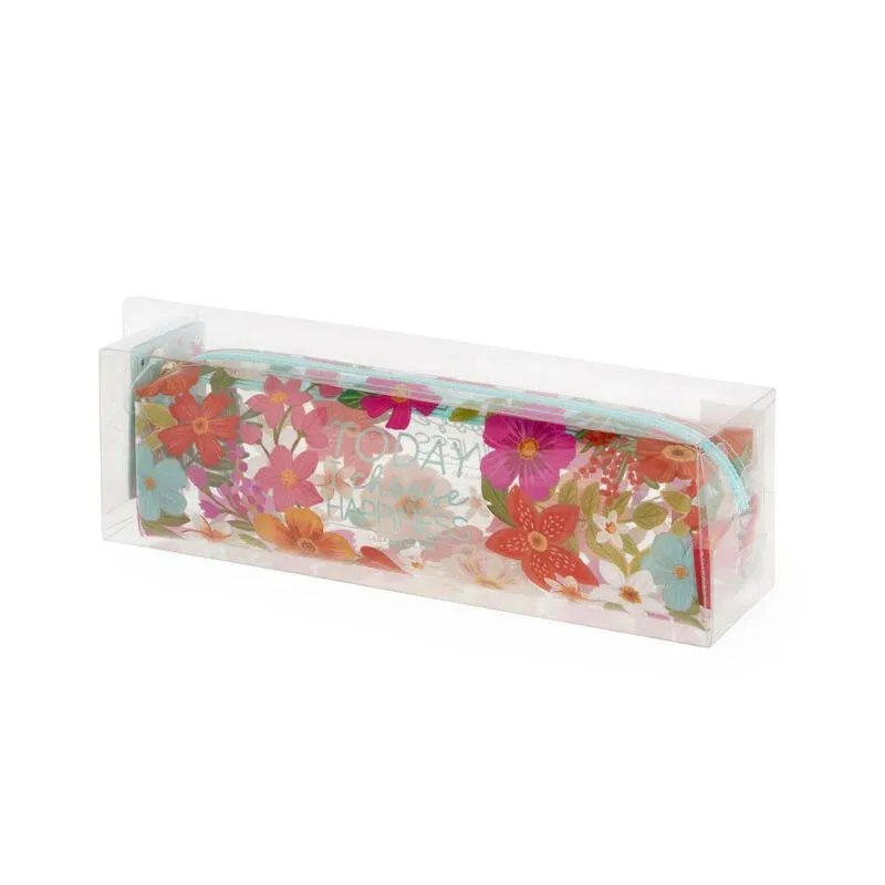 Legami Transparent Pencil Case Flowers