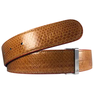 Light Brown Snakeskin Leather Belt