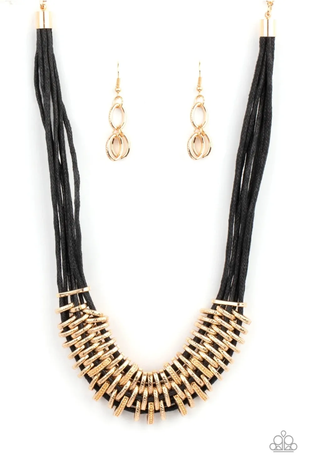 Lock, Stock, and SPARKLE Gold Necklace - Paparazzi Accessories