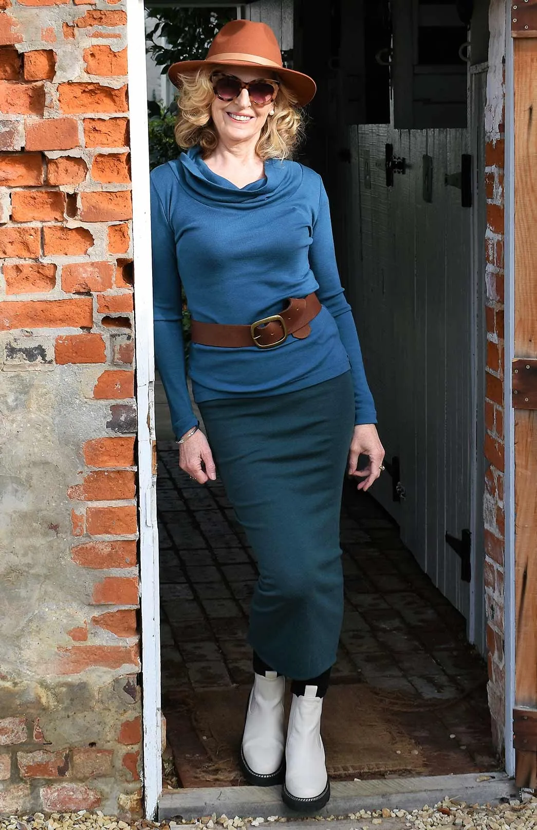 Long Sleeve Cowl Neck Top