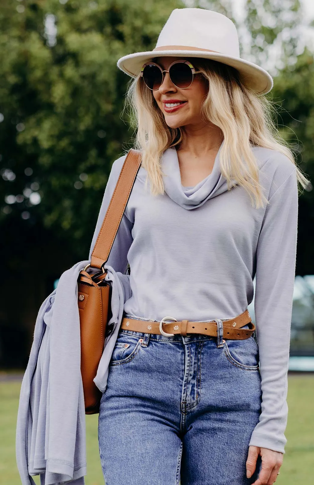 Long Sleeve Cowl Neck Top