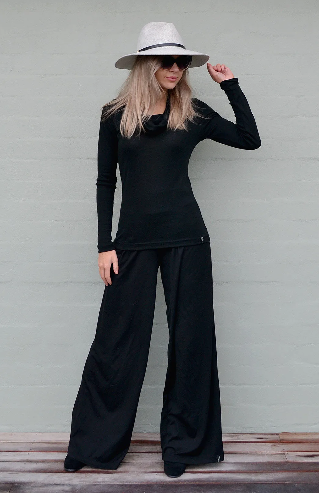 Long Sleeve Cowl Neck Top