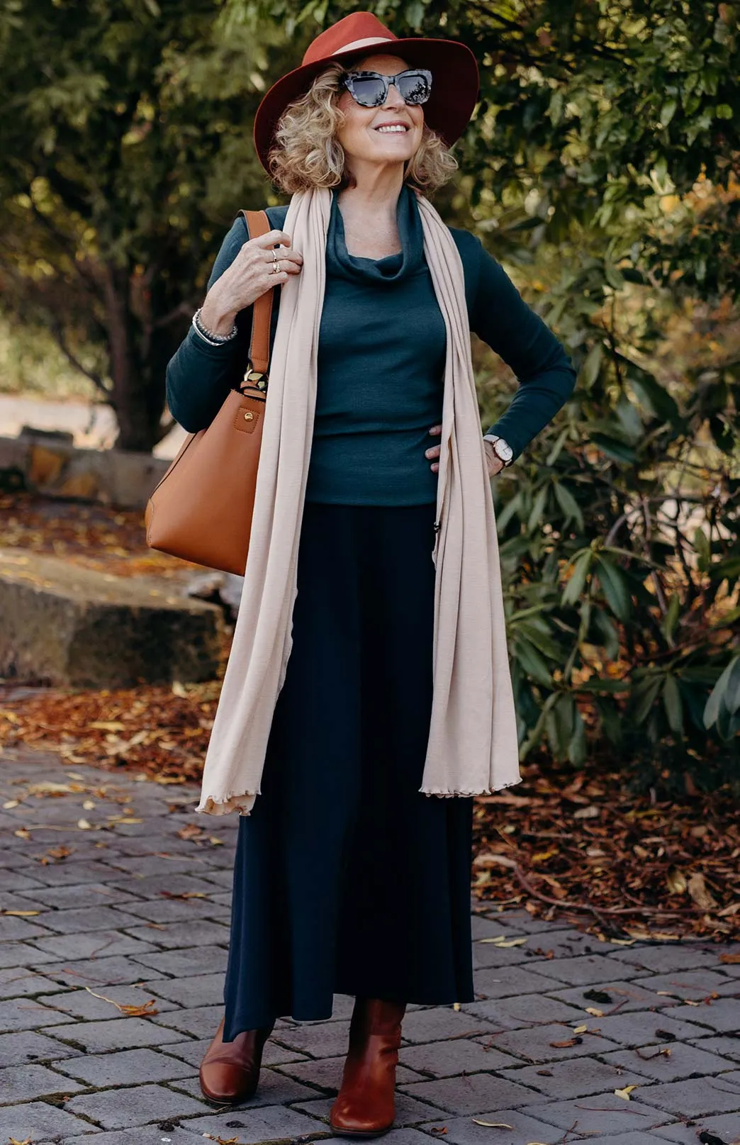 Long Sleeve Cowl Neck Top