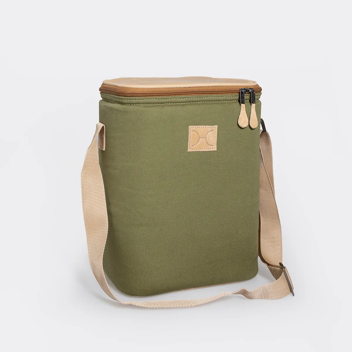 Long Tom Wine Cooler Canvas & Leather Hard Plastic Inner