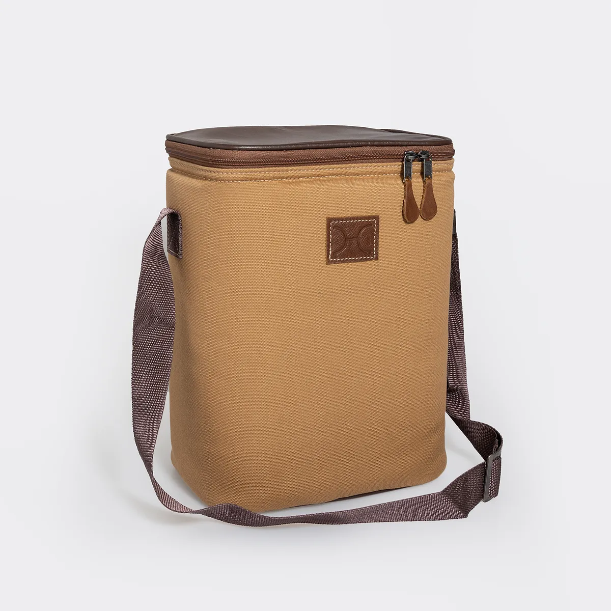 Long Tom Wine Cooler Canvas & Leather Hard Plastic Inner