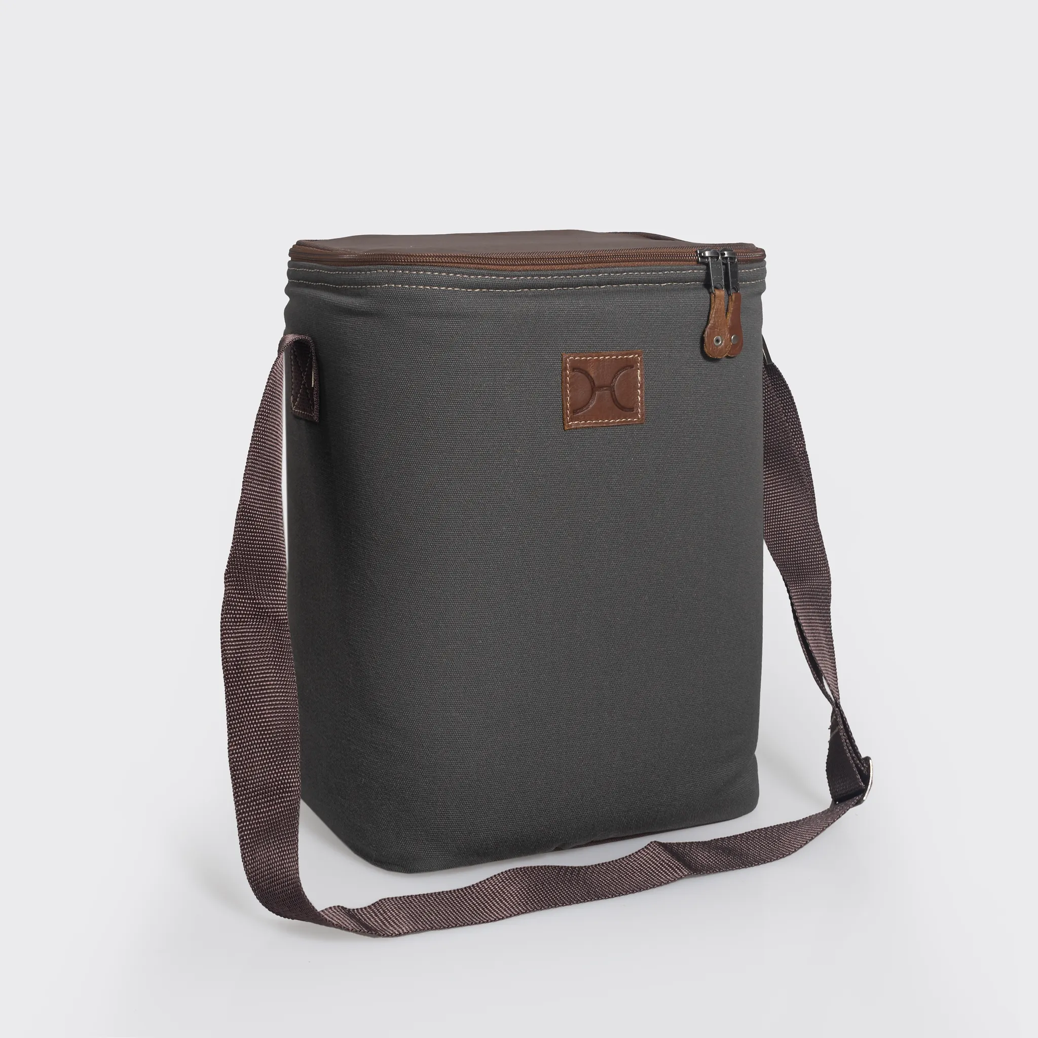 Long Tom Wine Cooler Canvas & Leather Hard Plastic Inner