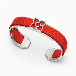 Lotus Silk Cuff - Dragon Red