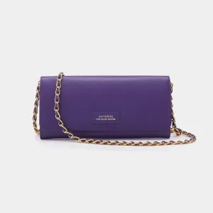Luxurious Concetta Wallet in Purple Saffiano