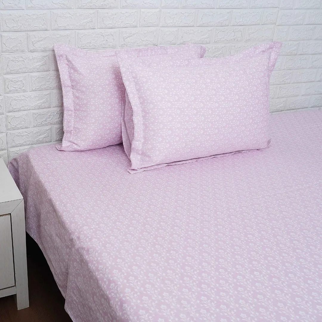 Mauve Shade Artistic Beauty Printed Bedsheet