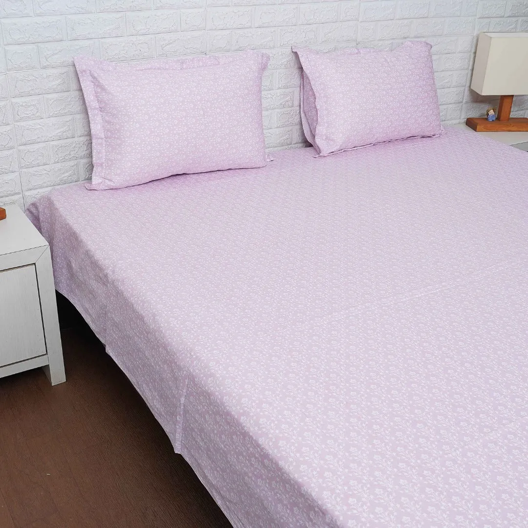 Mauve Shade Artistic Beauty Printed Bedsheet
