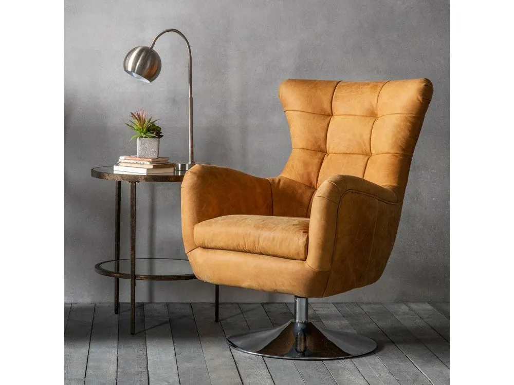 Mayfield Bassano Swivel Chair Saddle Tan