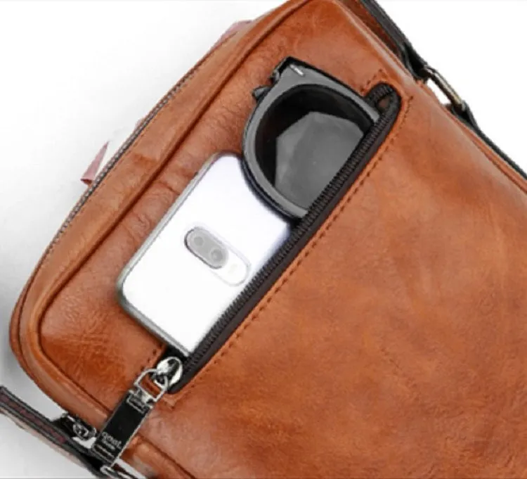 Men's Casual Leather Large Capacity Shoulder Bag